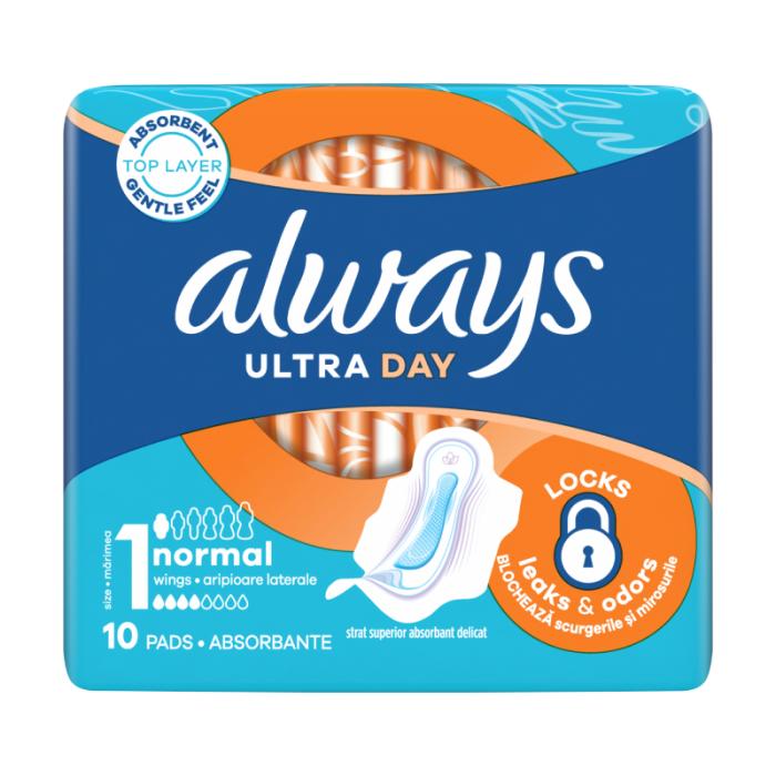 ALWAYS Ultra Day Normal higiēniskās paketes N10
