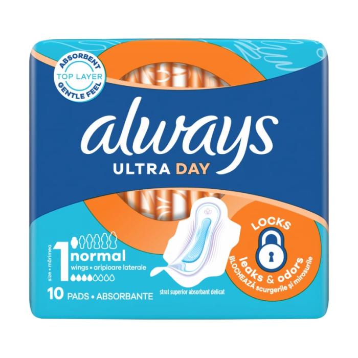 ALWAYS Ultra Day Normal higiēniskās paketes N10