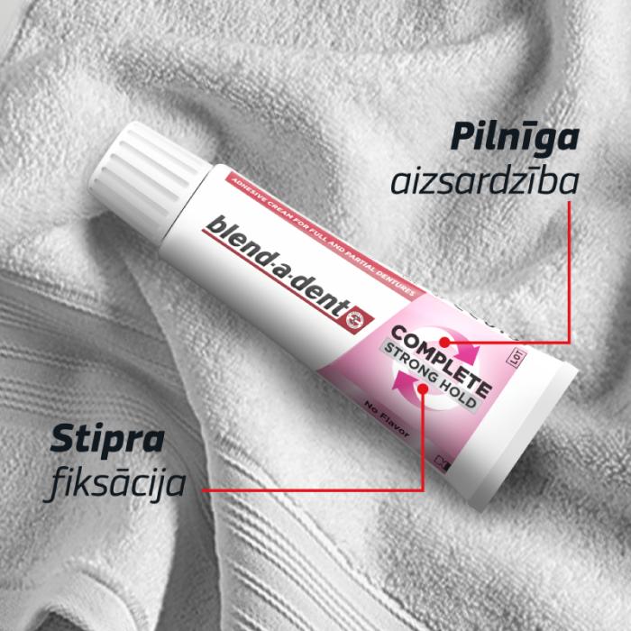 BLEND-A-DENT Complete protēžu fiksācijas krēms, bez garšas 47g