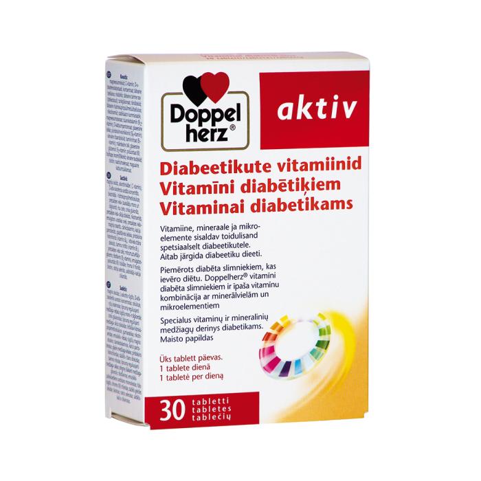 DOPPELHERZ Aktiv vitamīni cilvēkiem ar diabētu N30
