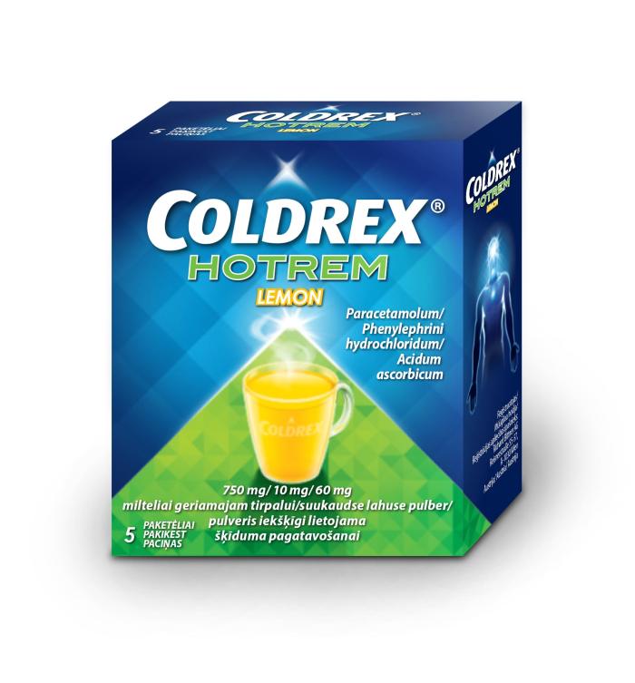 COLDREX HotRem Lemon 750 mg/10 mg/60 mg  pulveris N5