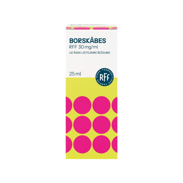 RFF Borskābes 30 mg/ml uz ādas lietojams šķīdums 25 ml