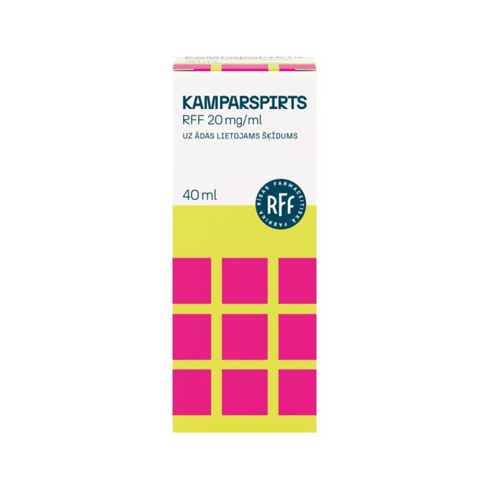 RFF Kamparspirts 20 mg/ml uz ādas lietojams šķīdums 40ml