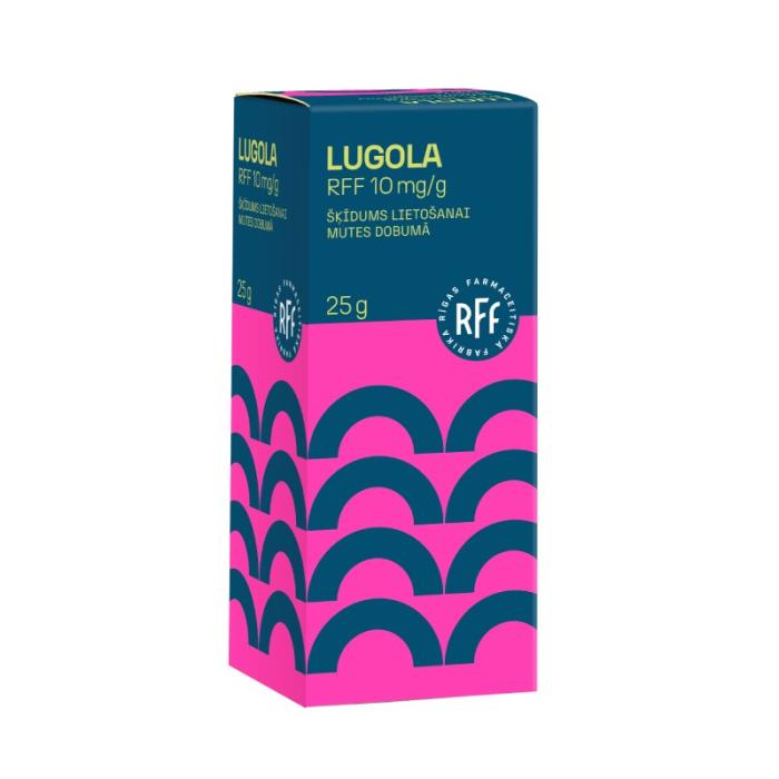 Lugola RFF 10 mg/g šķīdums lietošanai mutes dobumā 25g