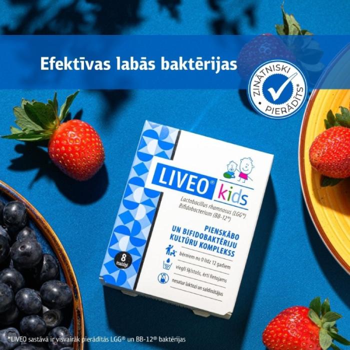 LIVEO KIDS Pienskābo un bifidobaktēriju kultūru komplekss, pulveris N8