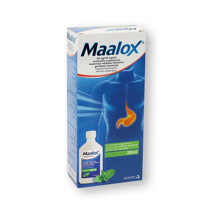 MAALOX 40 mg/35 mg/ml suspensija iekšķīgai lietošanai 250 ml, N1