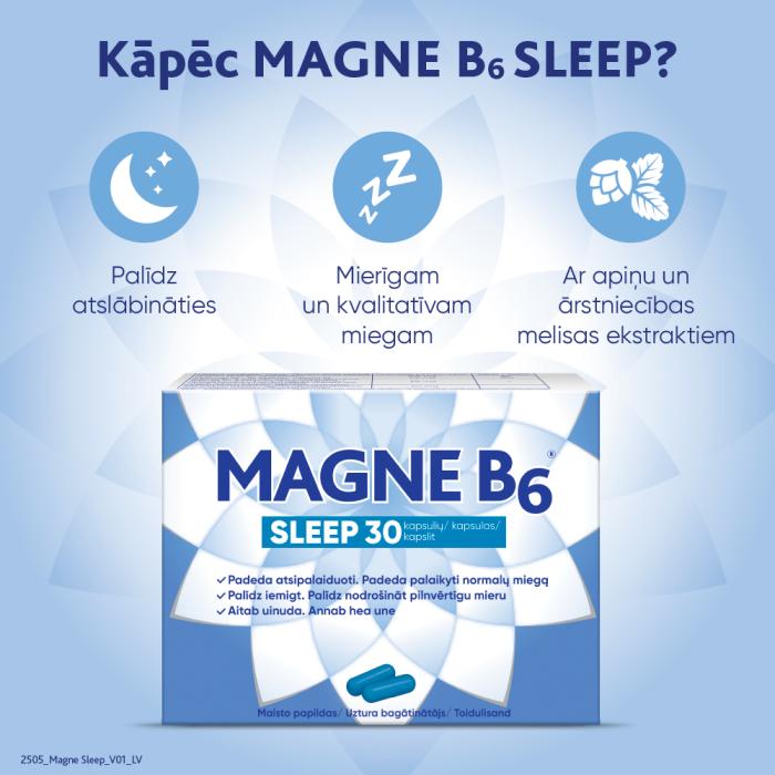 MAGNE B6 Sleep (Magnijs) kapsulas N30