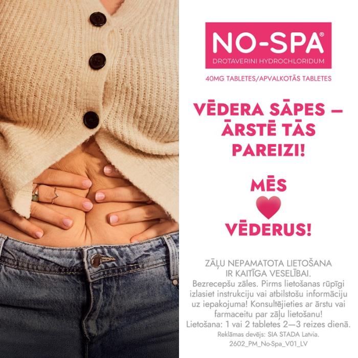 NO-SPA 40 mg apvalkotās tabletes N24