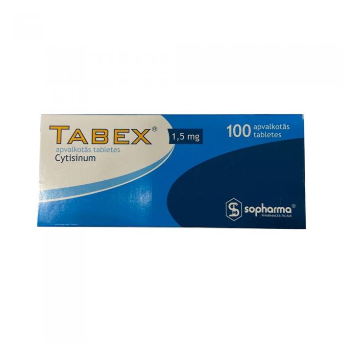 Tabex 1,5 mg apvalkotās tabletes, N100