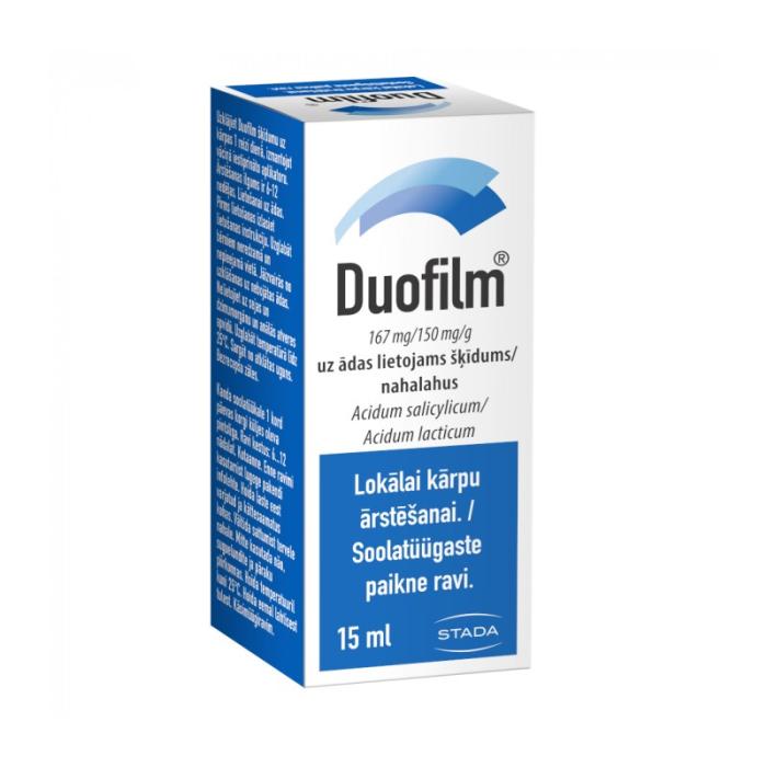 DUOFILM 167mg/150mg/g uz ādas lietojams šķīdums 15 ml