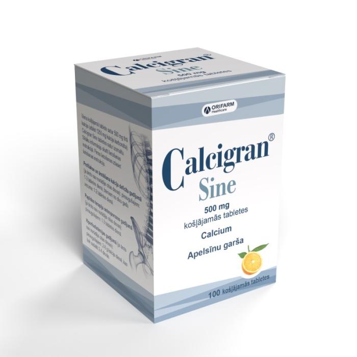 Calcigran Sine 500 mg košļājamās tabletes, N100