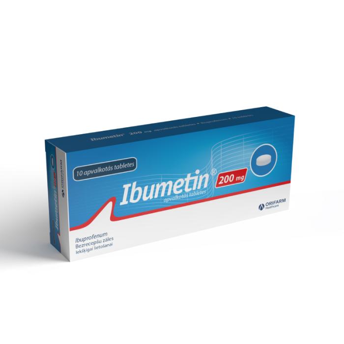 Ibumetin 200 mg apvalkotās tabletes N10