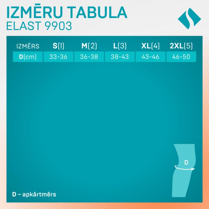 TONUSELAST 9903 medicīniskais apsējs no neoprēna (ortoze) ceļa locītavas fiksācijai Nr.2 (M)