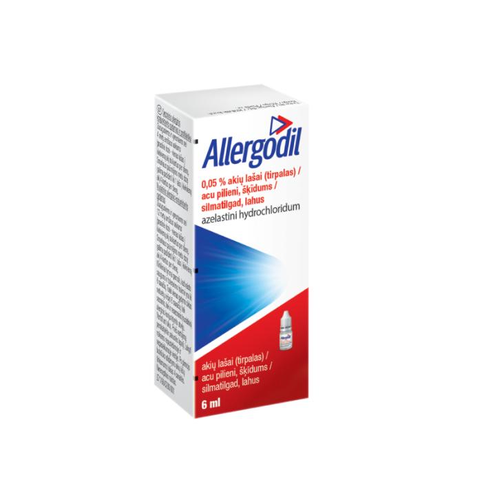 ALLERGODIL 0,05% acu pilieni, šķīdums 6 ml