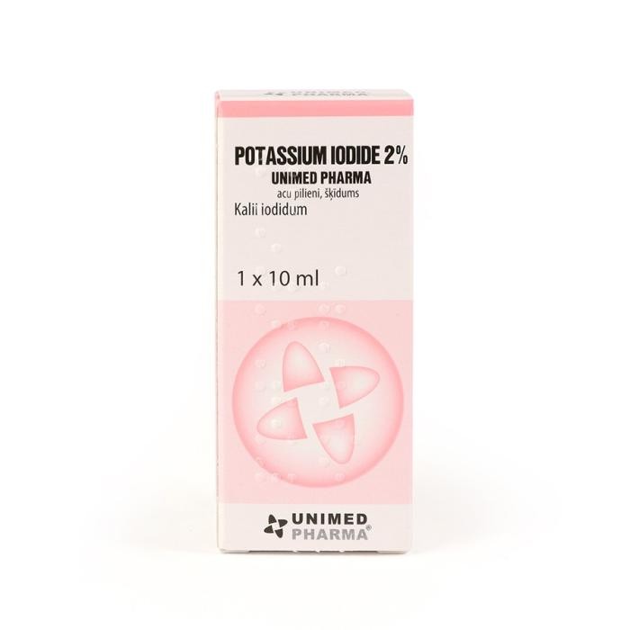 POTASSIUM IODIDE 2% acu pilieni, šķīdums, 10 ml N1