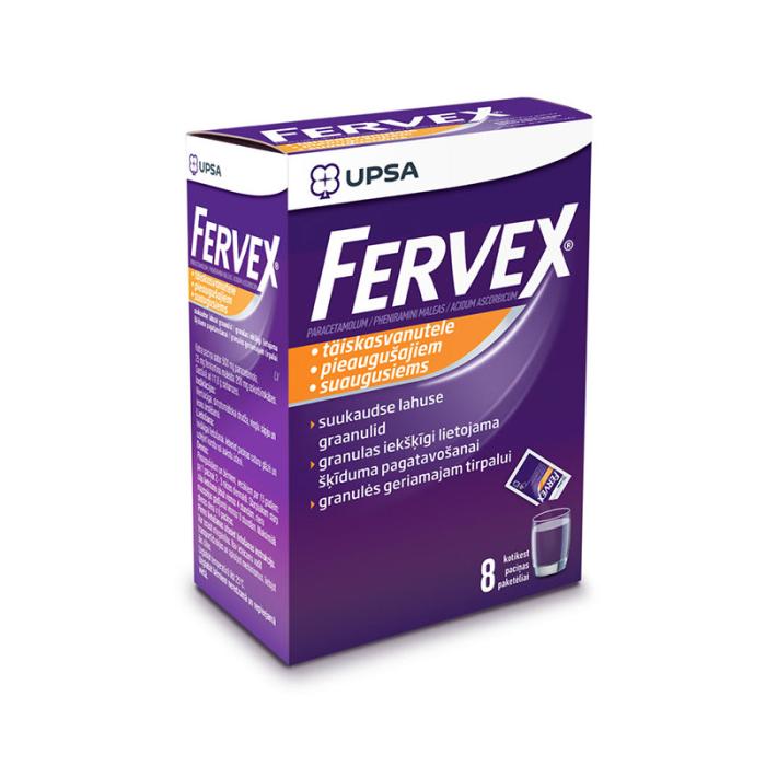 FERVEX 500mg/200mg/25mg granulas N8 ar cukuru