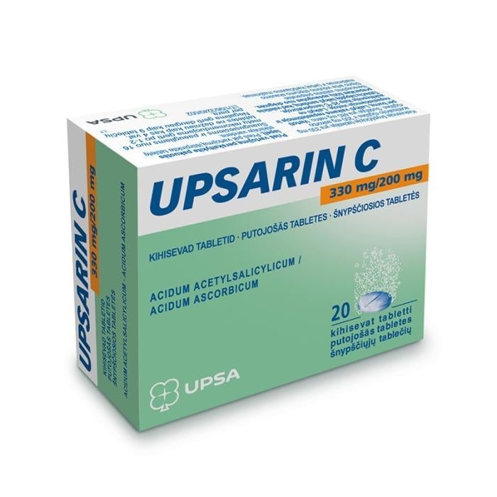 Upsarin C 330 mg/200 mg putojošās tabletes N20