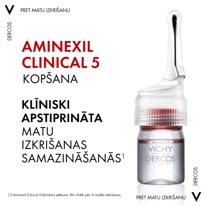 VICHY DERCOS AMINEXIL ampulas pret matu izkrišanu sievietēm, 6ml x N21