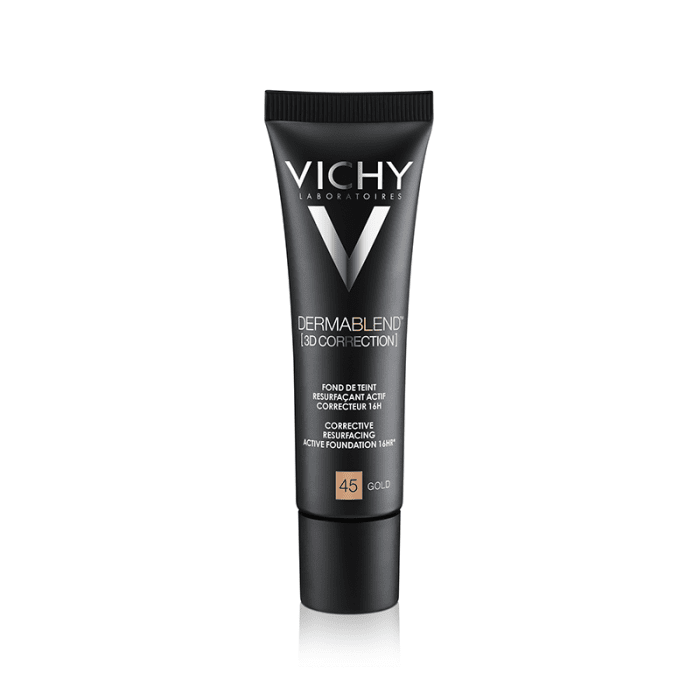 VICHY DERMABLEND 3D tonālais krēms Nr. 45 (Gold), 30 ml