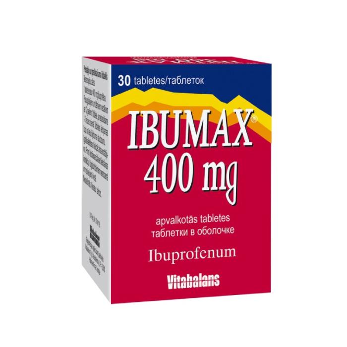 IBUMAX 400mg apvalkotās tabletes N30
