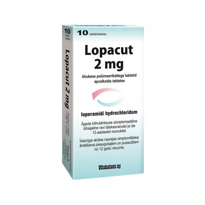 LOPACUT 2mg apvalkotās tabletes N10