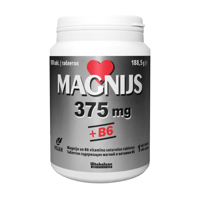 VITABALANS Magnijs 375mg + B6 tabletes N180
