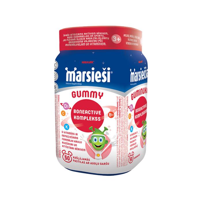 MARSIEŠI Gummy  BONE ACTIVE komplekss košļājamas pastilas  N50