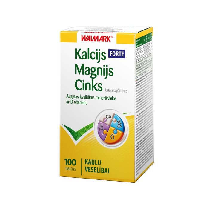 WALMARK Kalcijs-Magnijs-Cinks FORTE tabletes N100