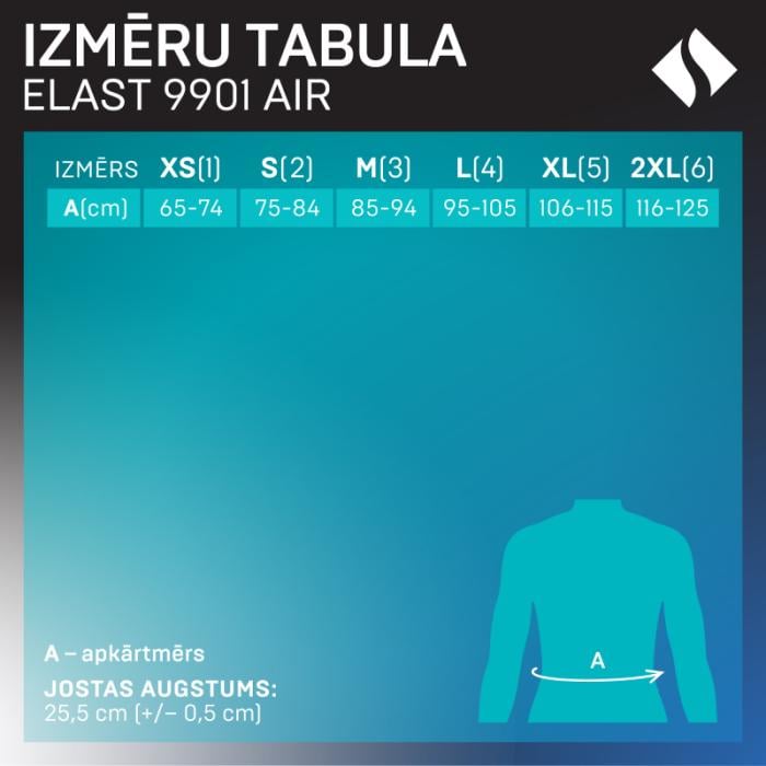 TONUS ELAST 9901 AIR medicīniskā pēcoperāciju josta, no elpojoša, nodilumizturīga materiāla, M