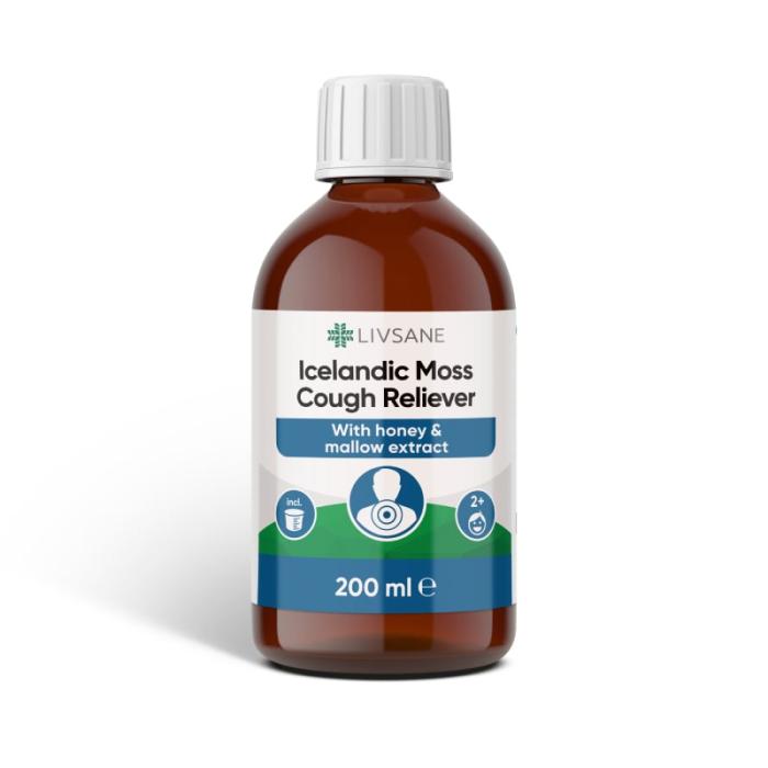 LIVSANE Islandes ķērpja klepus sīrups 200 ml