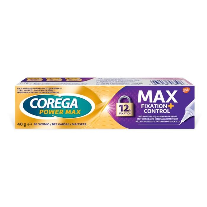 COREGA Max Fixation + Control zobu protēžu fiksācijas krēms 40 g