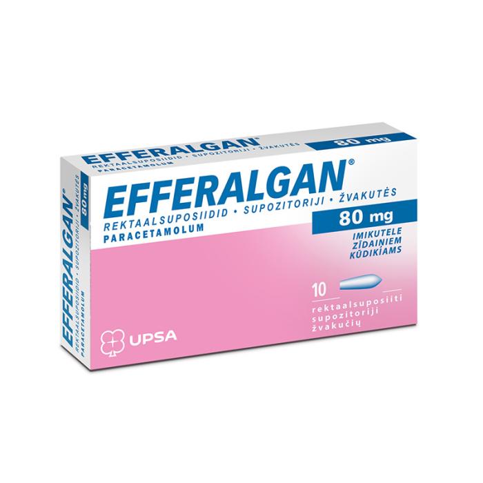 EFFERALGAN 80 mg supozitoriji N10