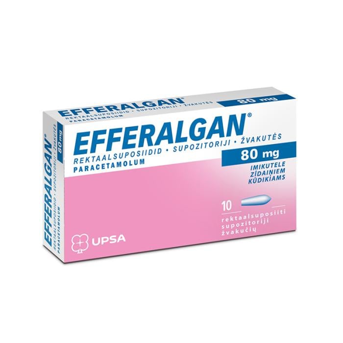 EFFERALGAN 80 mg supozitoriji N10