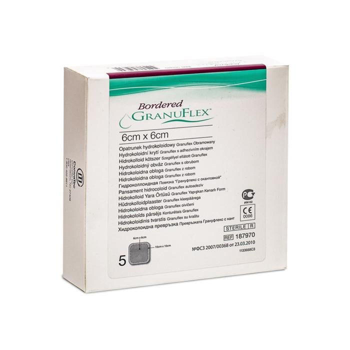 GRANUFLEX Bordered hidrokoloīdu pārsējs 6x6cm N5