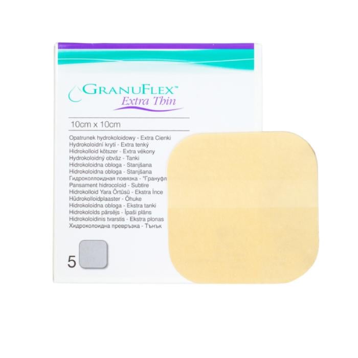 GRANUFLEX Extra Thin hidrokoloīdu īpaši plānais pārsējs 10x10cm N5