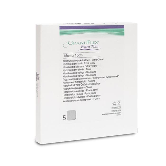GRANUFLEX Extra Thin hidrokoloīdu pārsējs 15x15cm N5