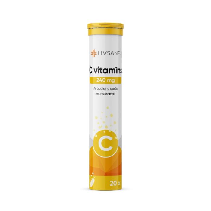LIVSANE C vitamīns 240 mg šķīstošās tabletes N20