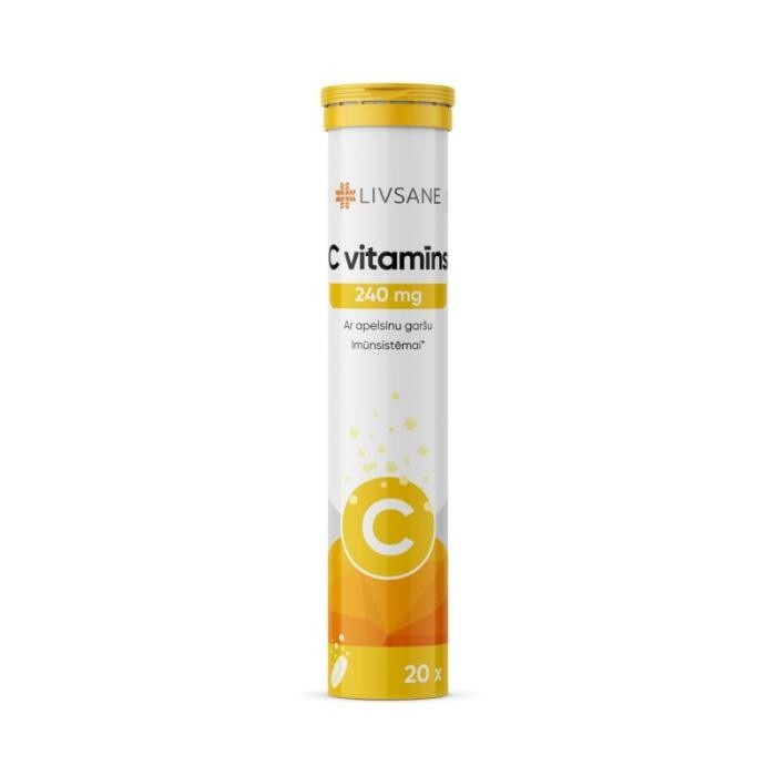 LIVSANE C vitamīns 240 mg šķīstošās tabletes N20