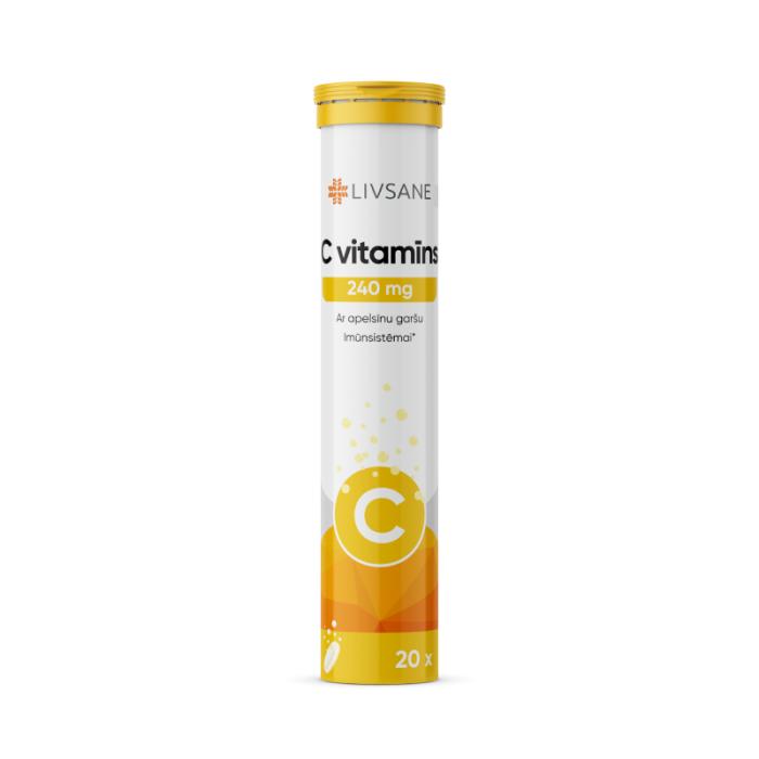 LIVSANE C vitamīns 240 mg šķīstošās tabletes N20