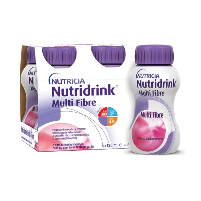 NUTRIDRINK Multi Fibre ar zemeņu garšu 125ml N4