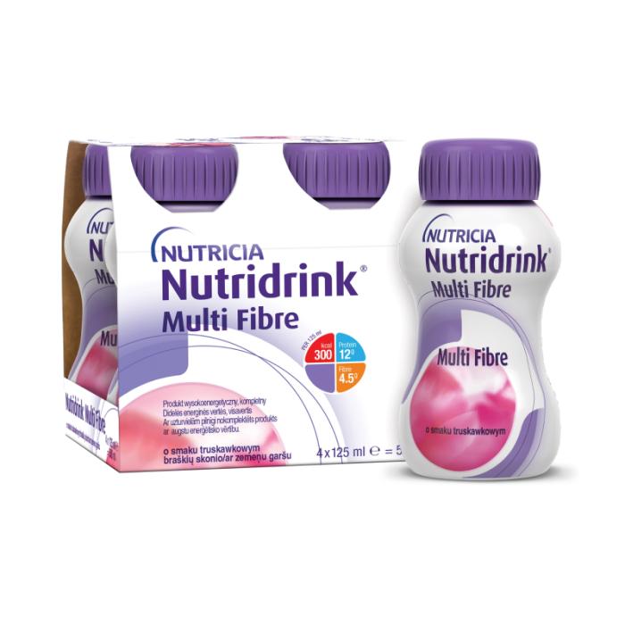NUTRIDRINK Multi Fibre ar zemeņu garšu 125ml N4