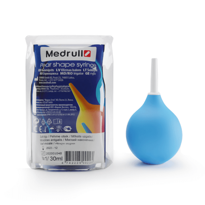 MEDRULL Klizmas balons, ciets uzgalis, izmērs N1, 30 ml
