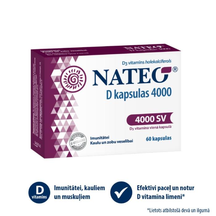 NATEO D 4000 kapsulas N60