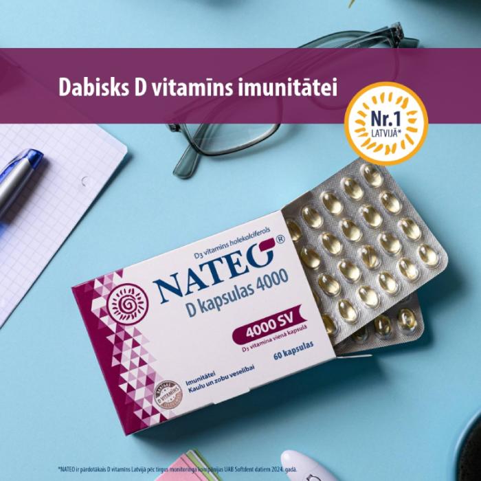 NATEO D 4000 kapsulas N60