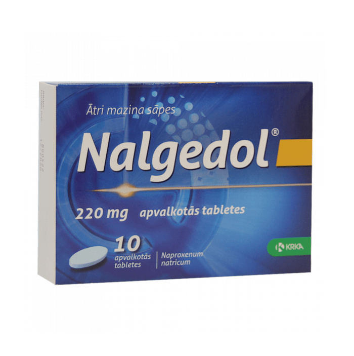 Nalgedol 220 mg apvalkotās tabletes N10