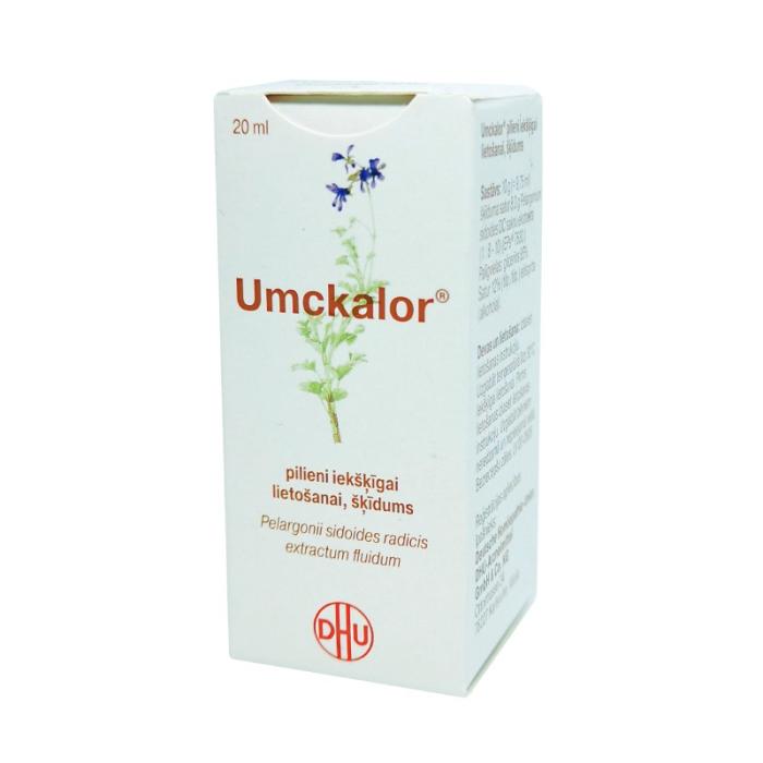 UMCKALOR pilieni iekšķīgai lietošanai, šķīdums 20ml