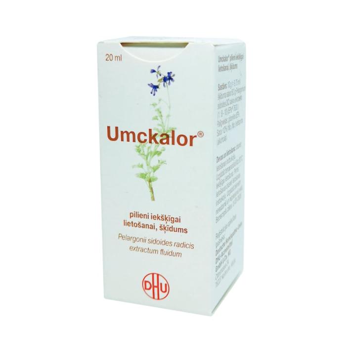 UMCKALOR pilieni iekšķīgai lietošanai, šķīdums 20ml