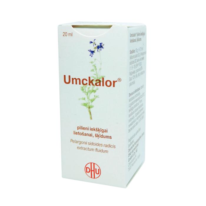 UMCKALOR pilieni iekšķīgai lietošanai, šķīdums 20ml