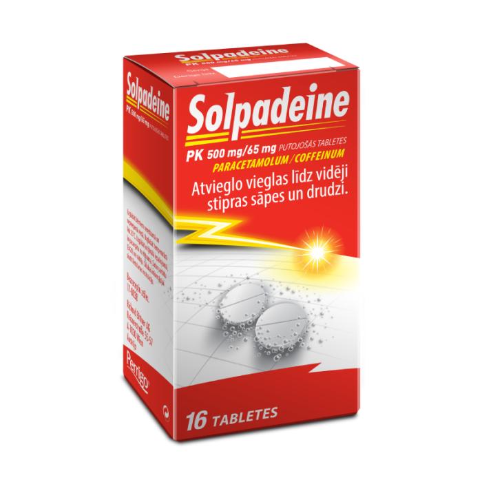 SOLPADEINE PK 500mg/65mg putojošās tabletes N16 