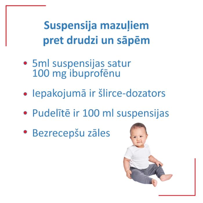 IBUGARD 100 mg/5 ml suspensija iekšķīgai lietošanai 120ml